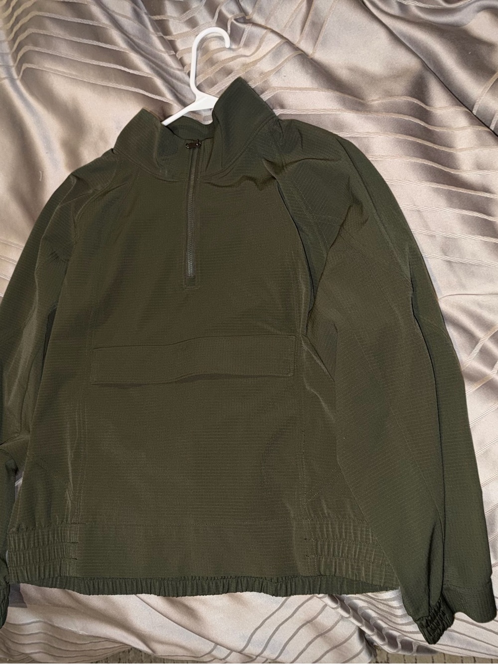 Athleta Olive Green Zip-Up Pullover